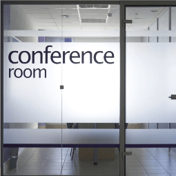 Designer Etched Window Film for Conference Room